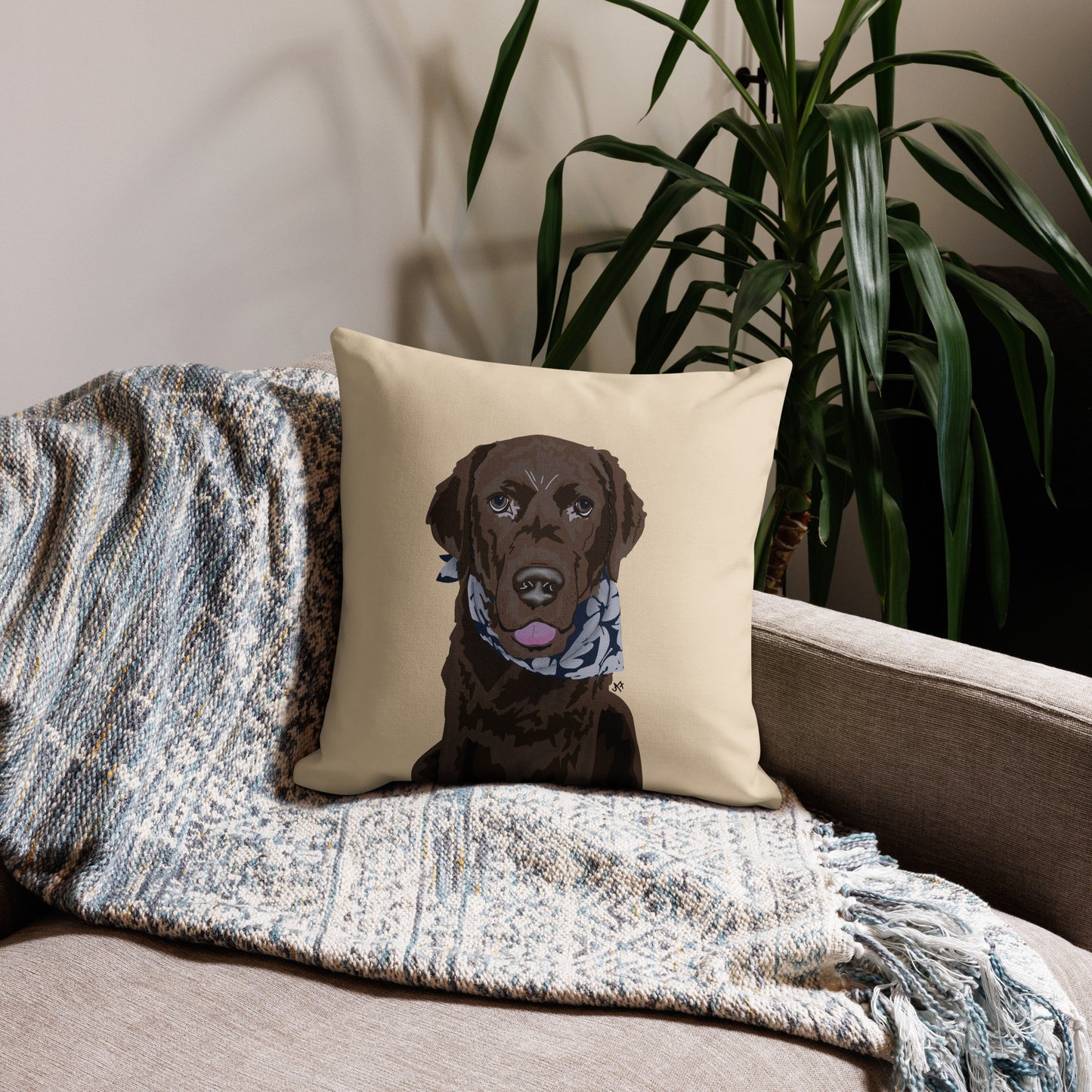 Cooper all Kahki Premium Pillow