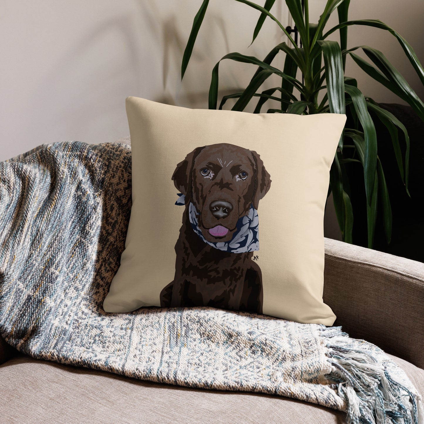 Cooper all Kahki Premium Pillow