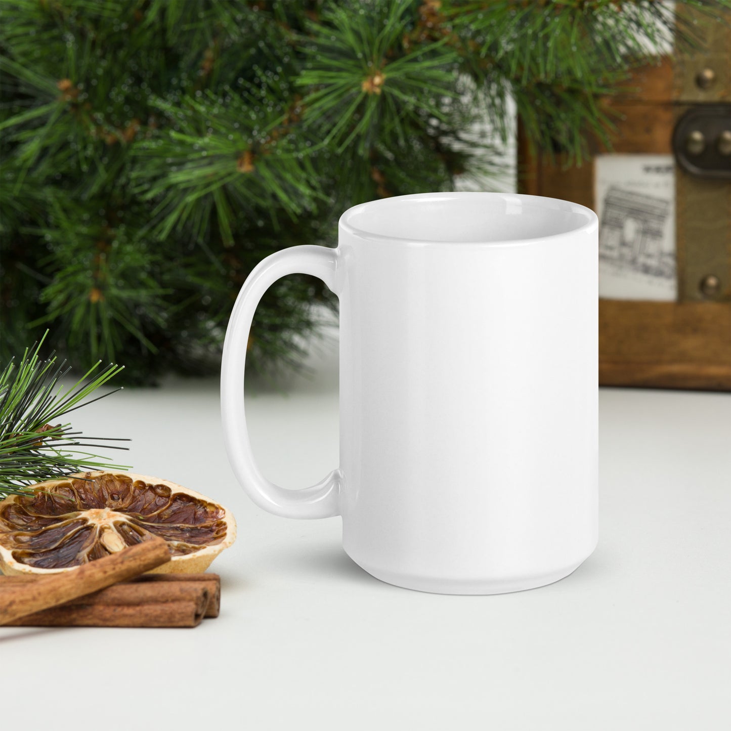 Black with Braids Snowboarder White glossy mug