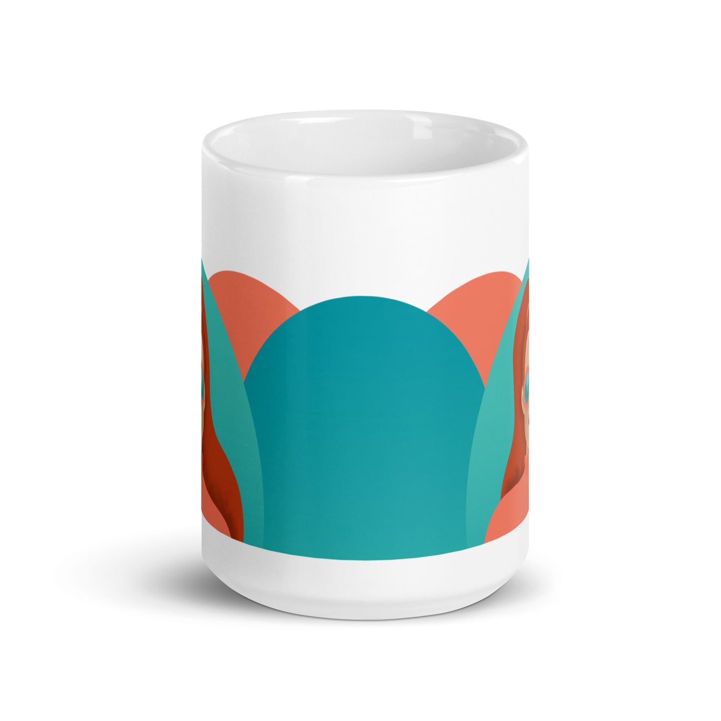 Retro Red Head Glossy Mug