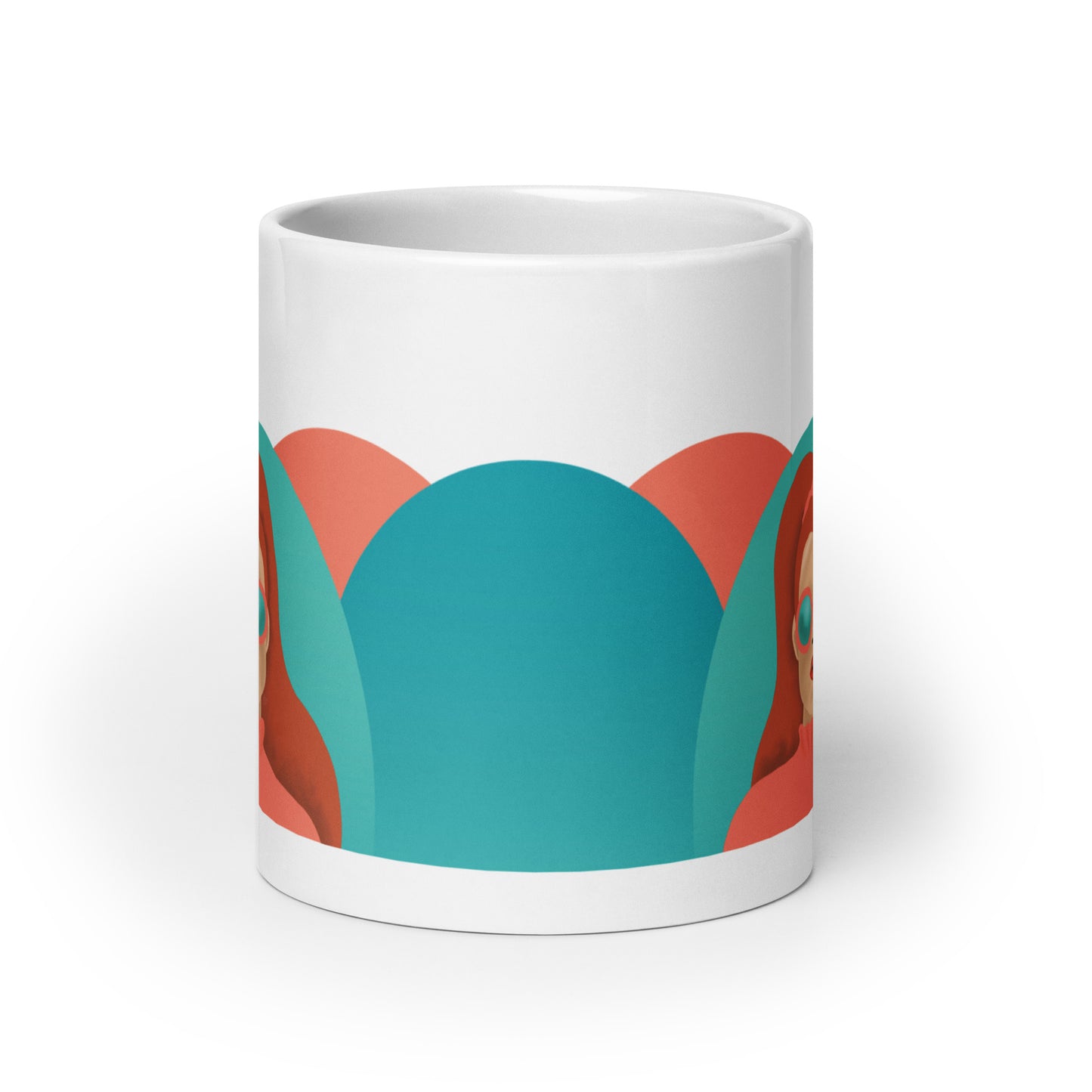 Retro Red Head Glossy Mug