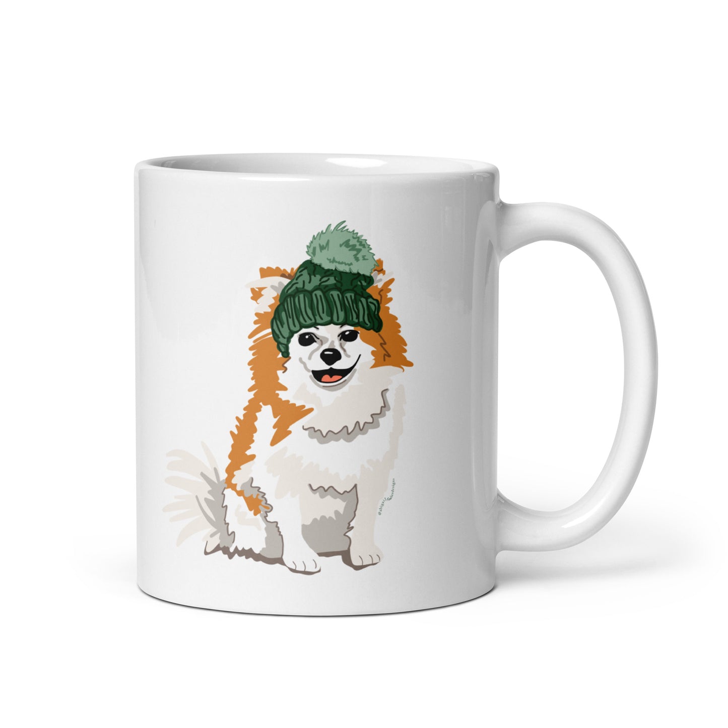 Snow Puppy White glossy mug