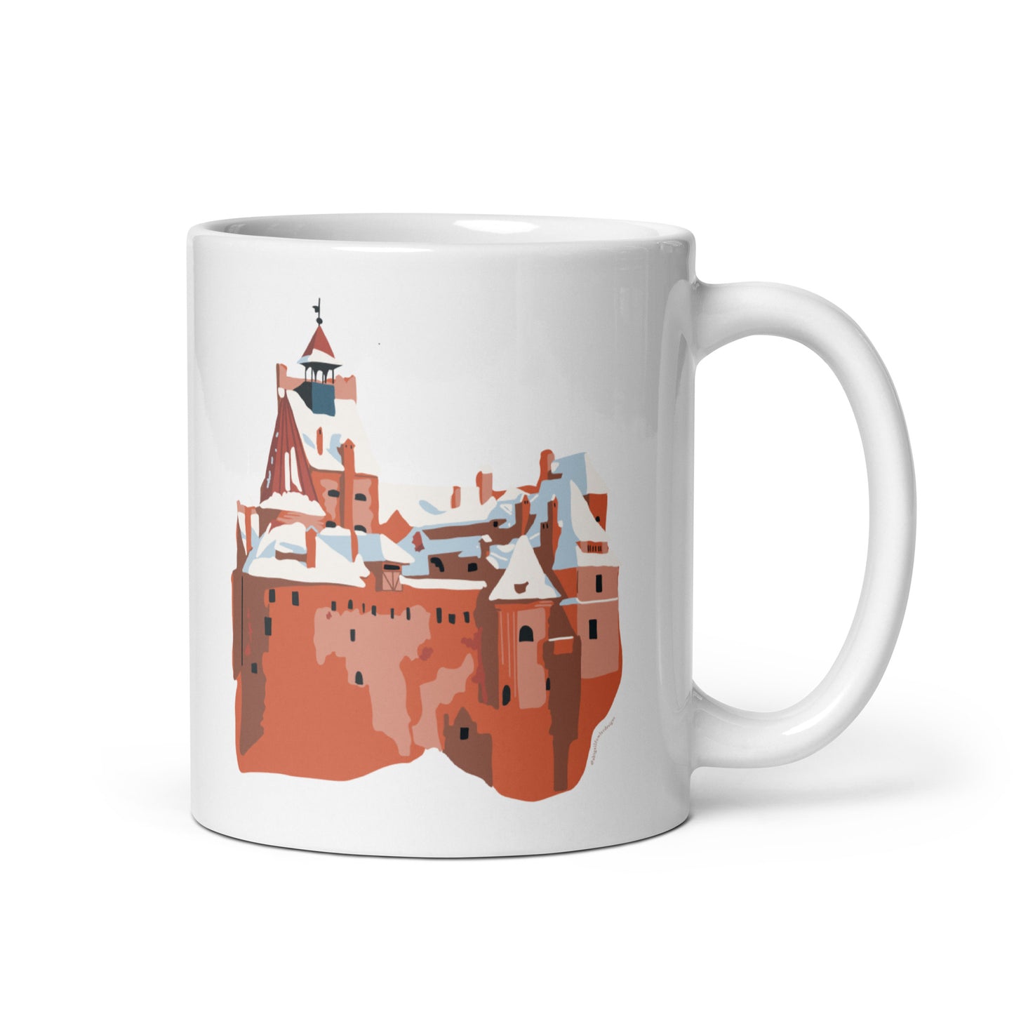 Snow Castle White glossy mug