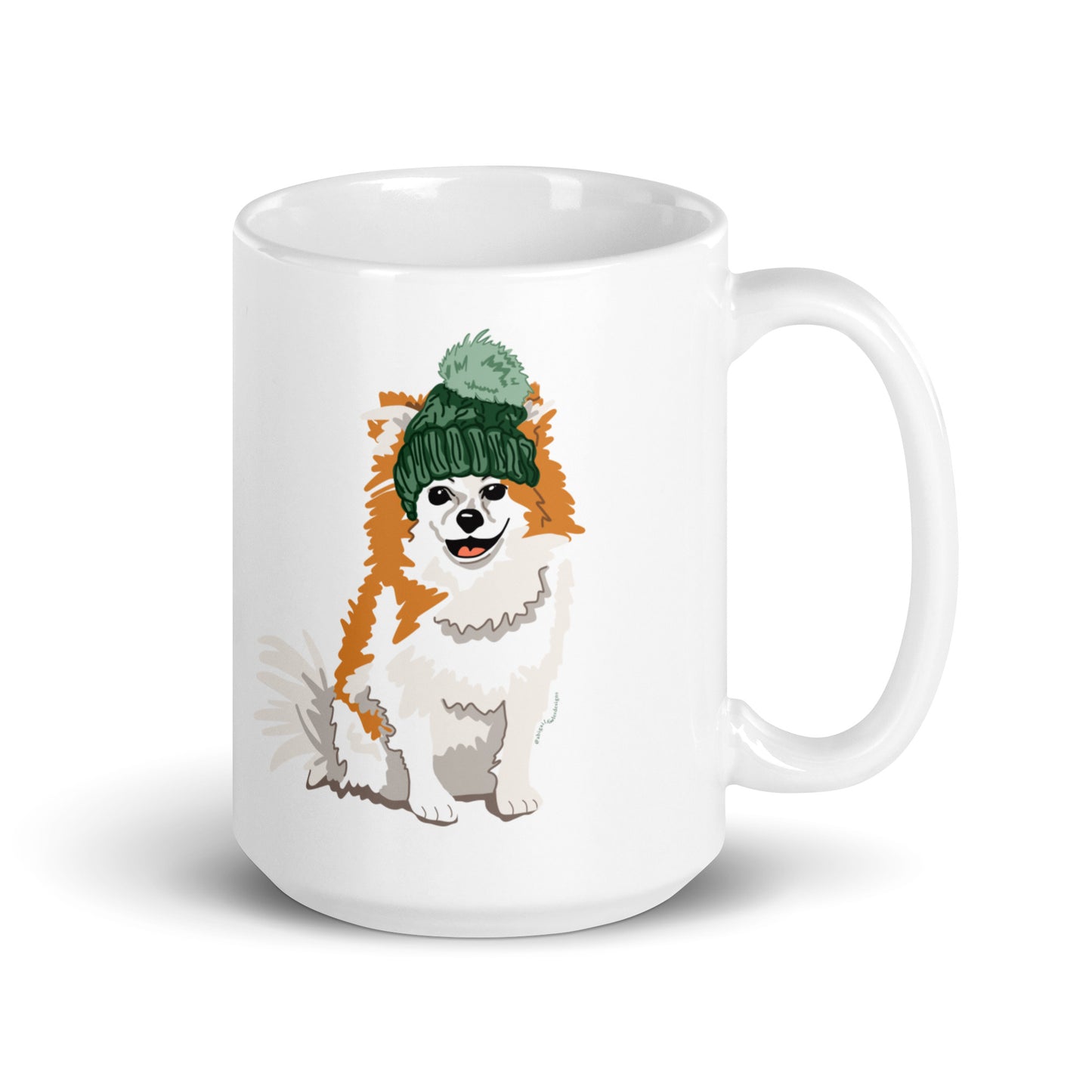 Snow Puppy White glossy mug